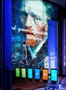 Trust Your Impulse Van Gogh themed merchandising pillar